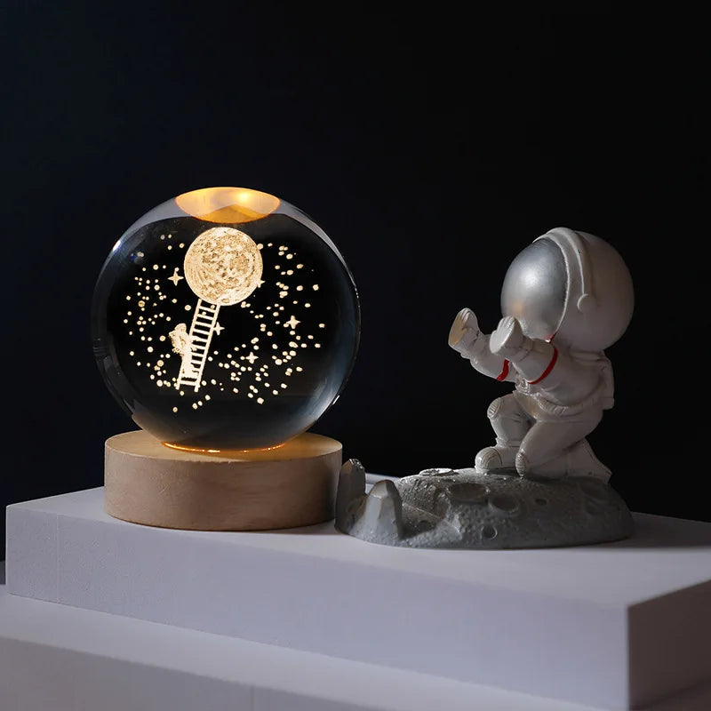 3D Crystal Ball LED Lamp