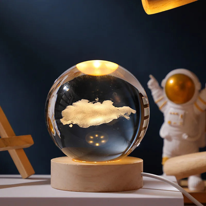 3D Crystal Ball LED Lamp