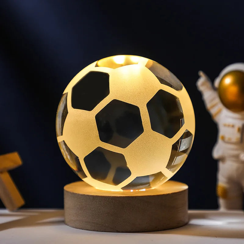3D Crystal Ball LED Lamp