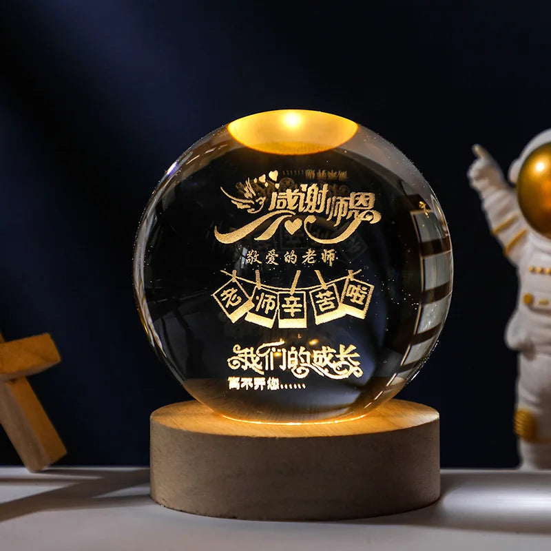 3D Crystal Ball LED Lamp