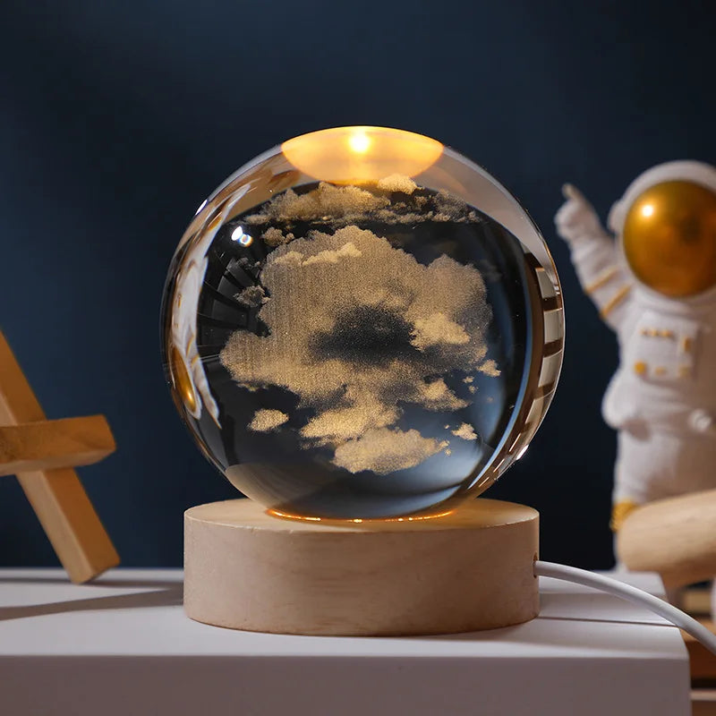 3D Crystal Ball LED Lamp