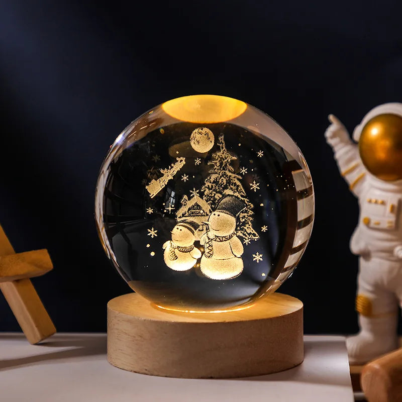 3D Crystal Ball LED Lamp