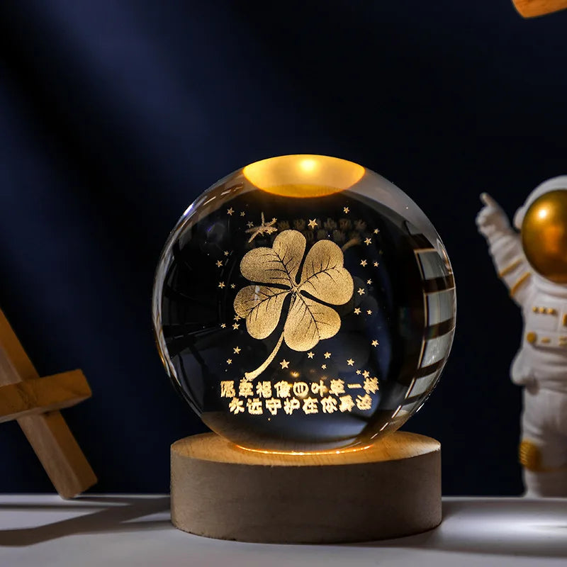 3D Crystal Ball LED Lamp