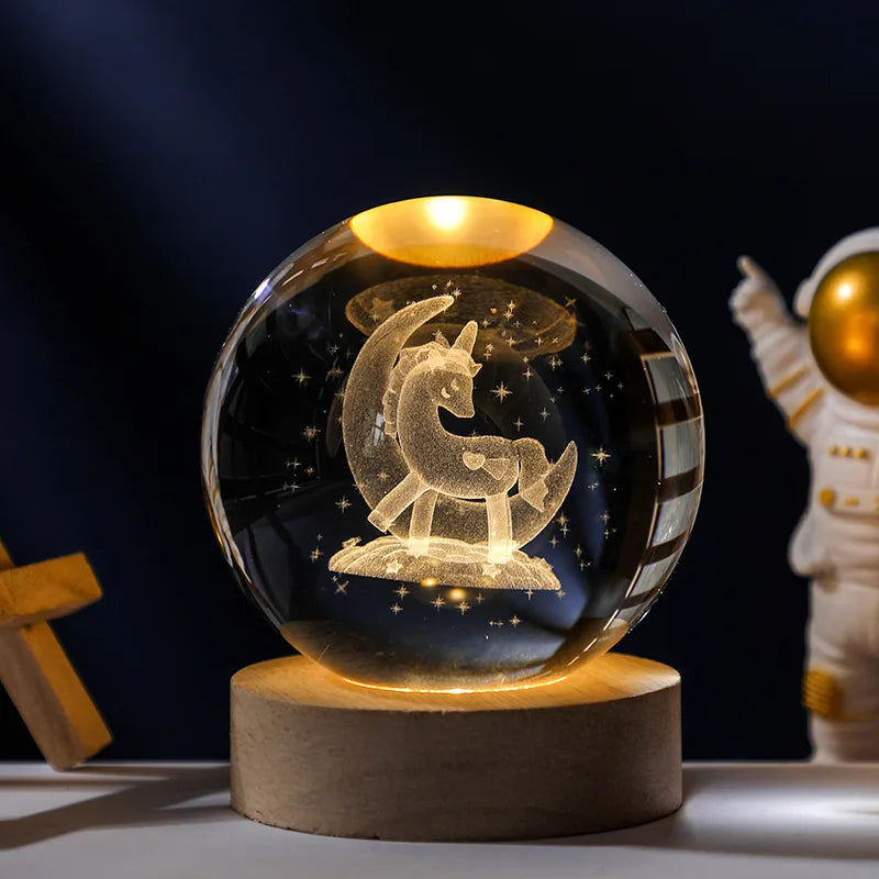 3D Crystal Ball LED Lamp