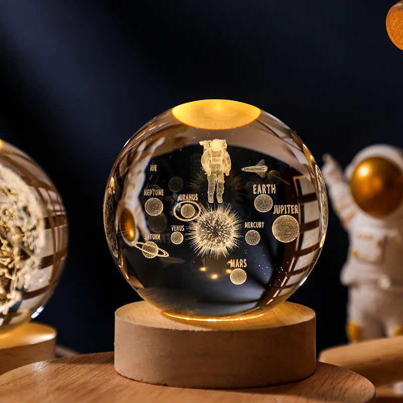 3D Crystal Ball LED Lamp