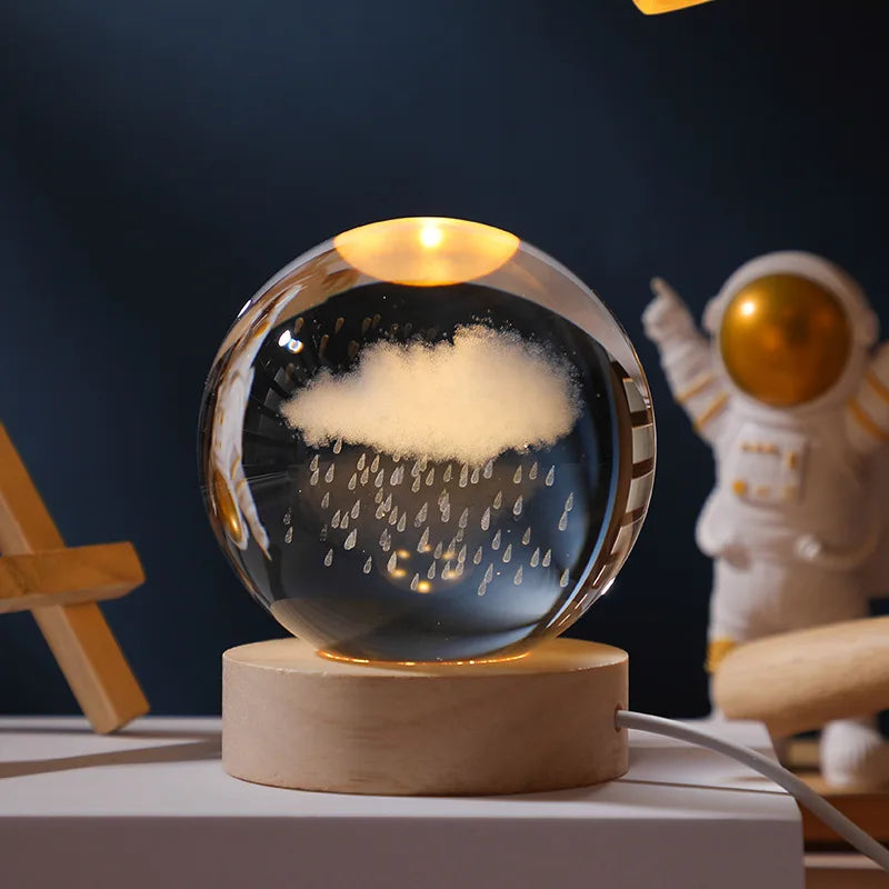 3D Crystal Ball LED Lamp