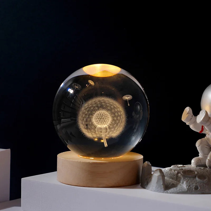 3D Crystal Ball LED Lamp
